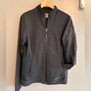 NWOT Merrell Black Aeroblock Jacket With Embroidered Design on the Sleeve